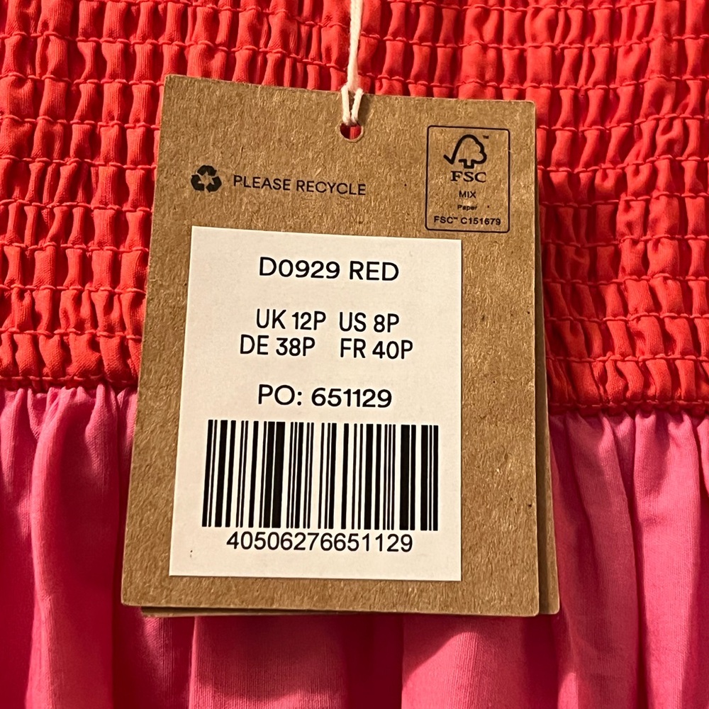 Boden Trapeze Cotton Maxi Dress Rainbow Tiered Colorblock Boho Sundress US 8 - Picture 7 of 11